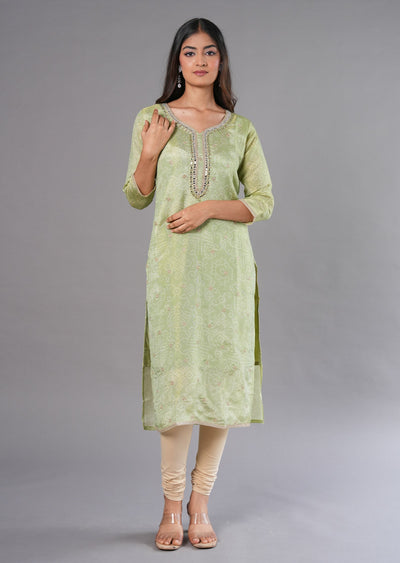 Mehendi Green Tissue Straight Cut