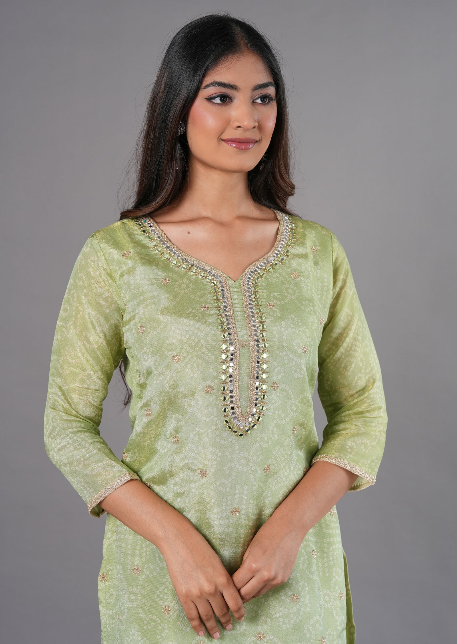 Mehendi Green Tissue Straight Cut