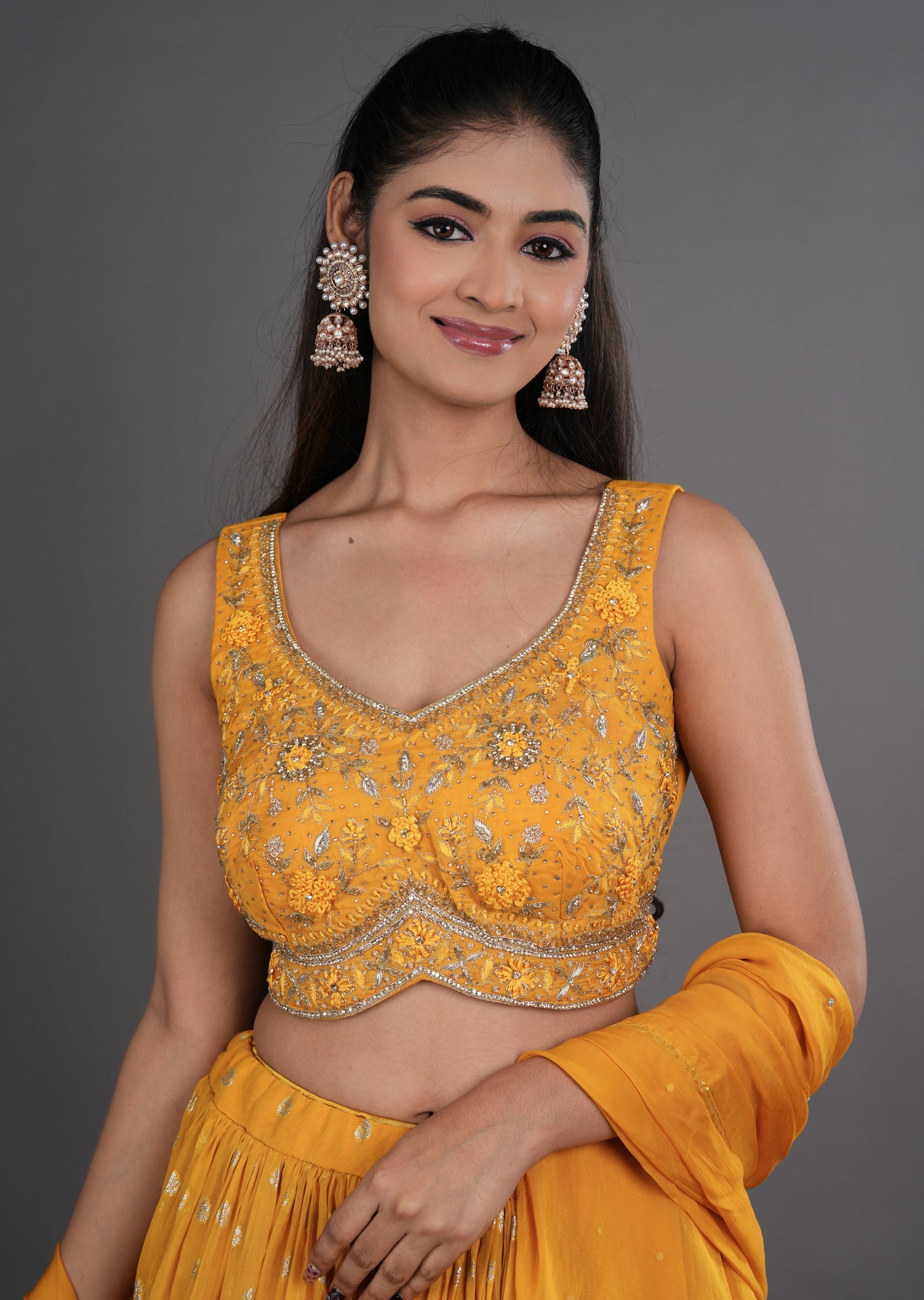 Yellow Silk Lehenga