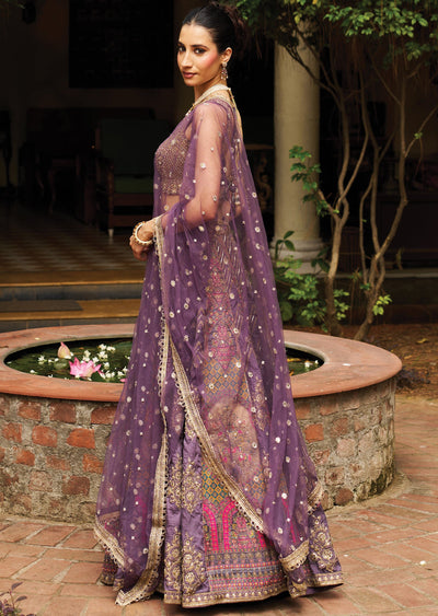Mauve Silk Lehenga