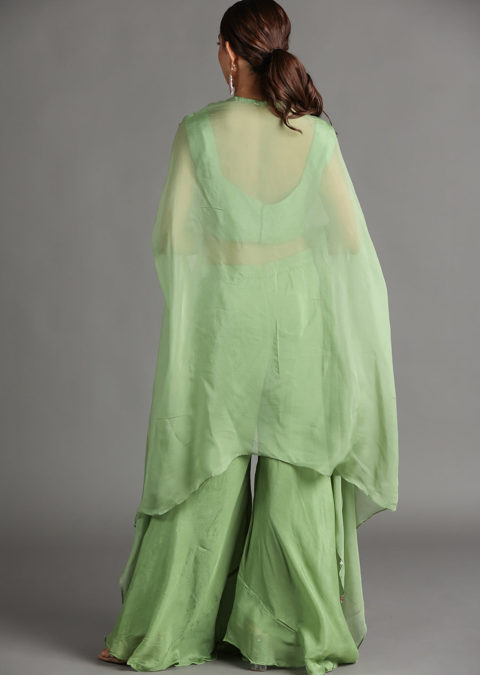 Green Chinnon Palazzo Set