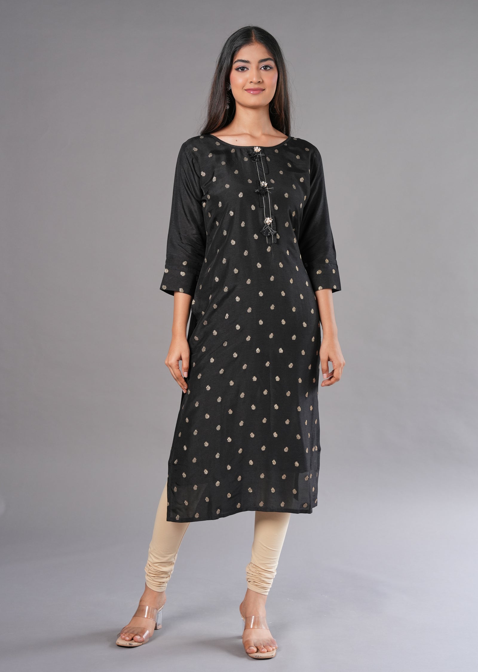 Black Banaras Straight Cut