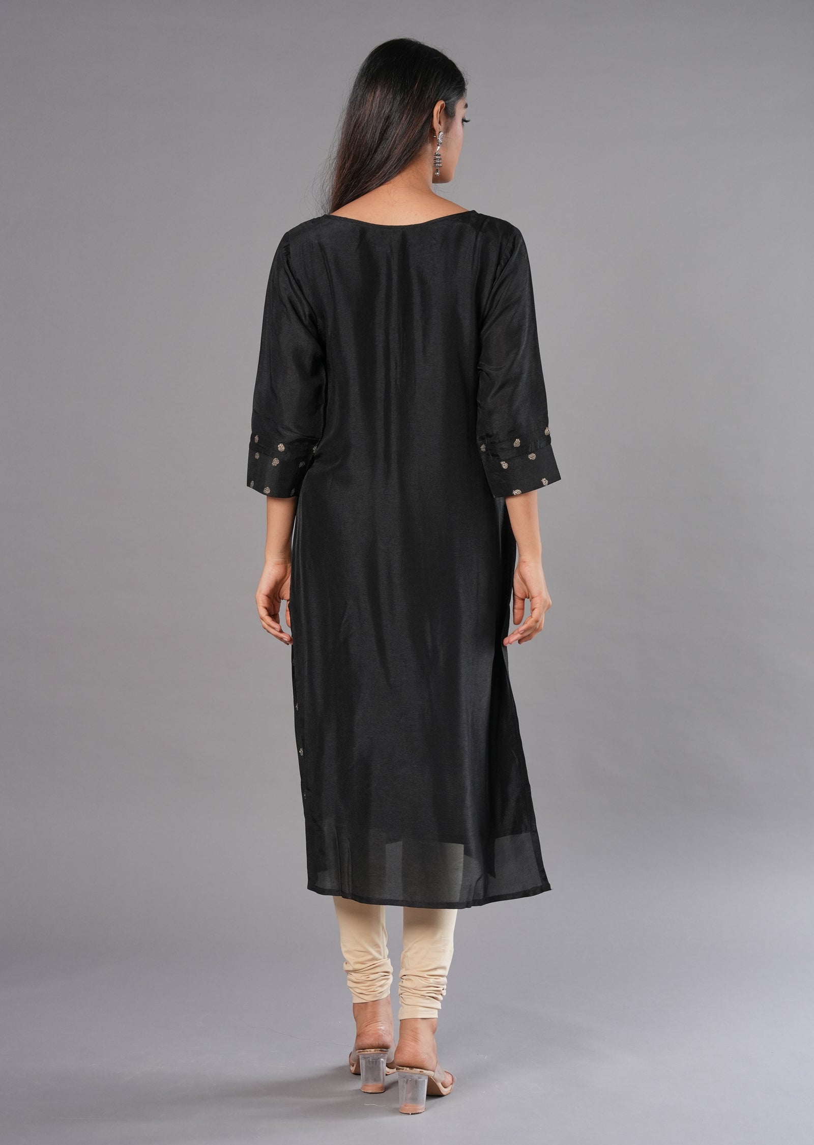 Black Banaras Straight Cut