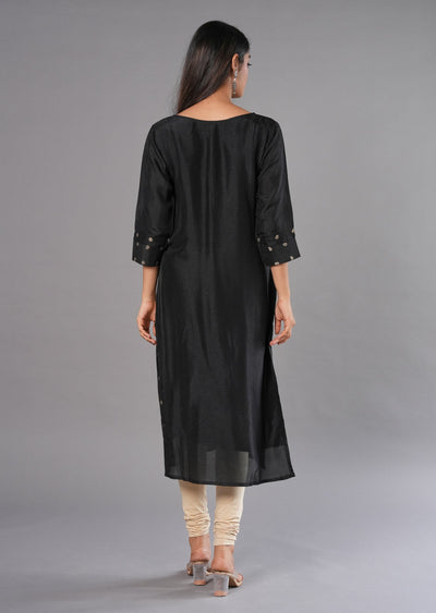 Black Banaras Straight Cut