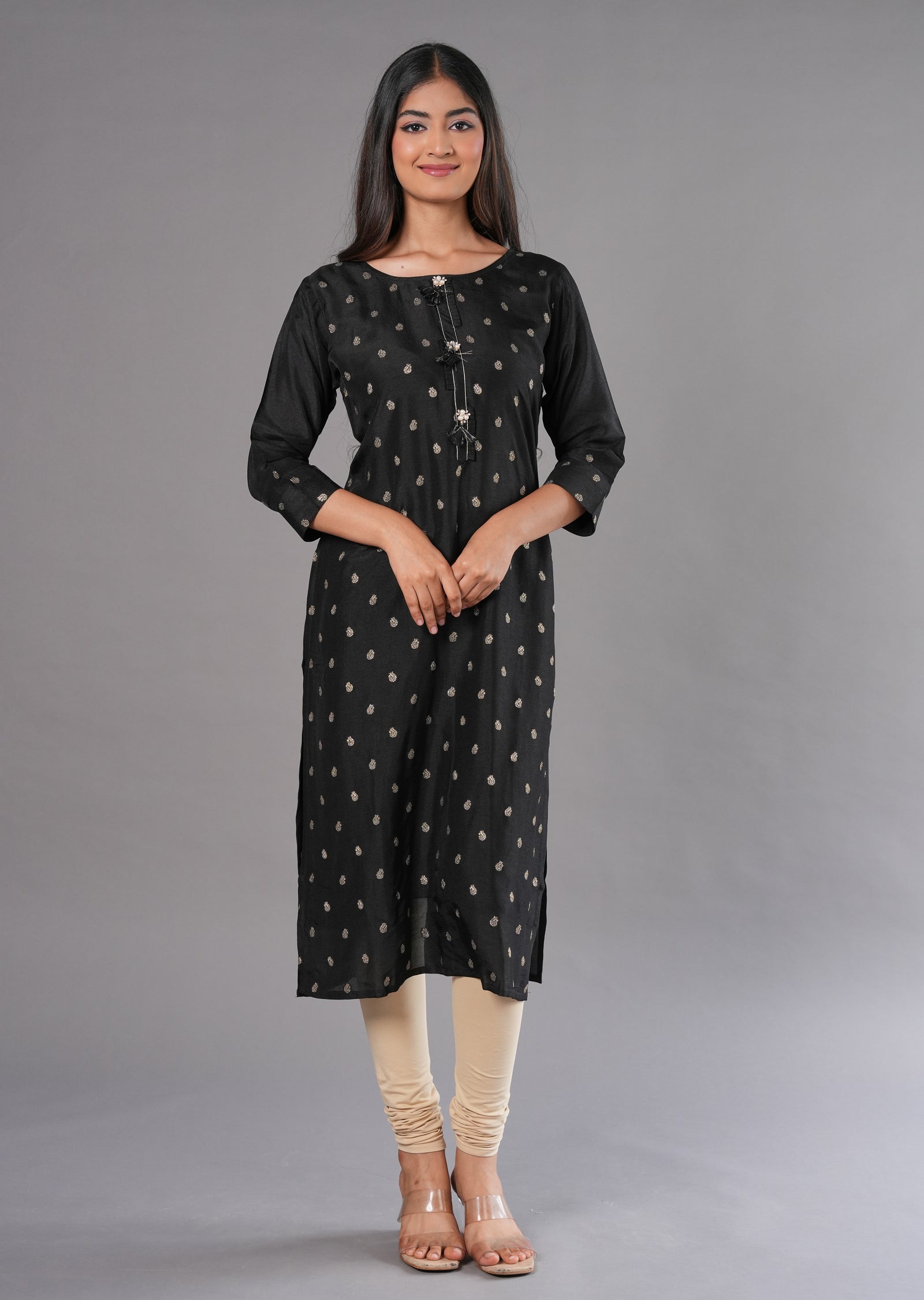 Black Banaras Straight Cut