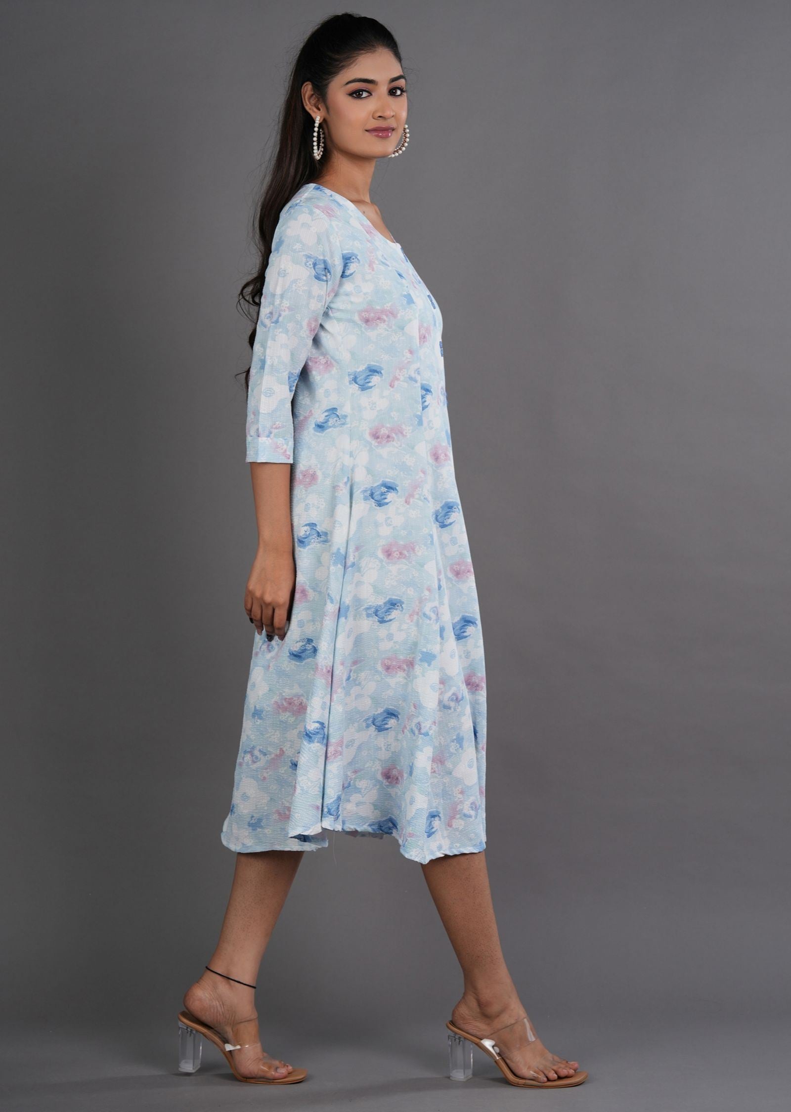 Light Blue Midi Dress