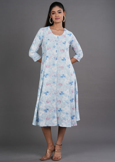 Light Blue Midi Dress