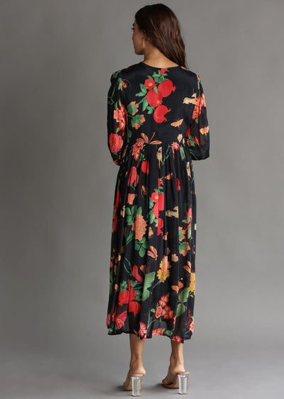 Black Chinnon Midi Dress