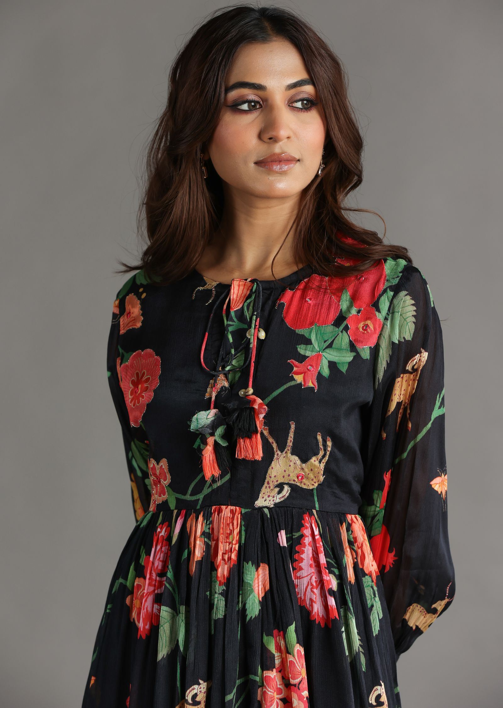 Black Chinnon Midi Dress