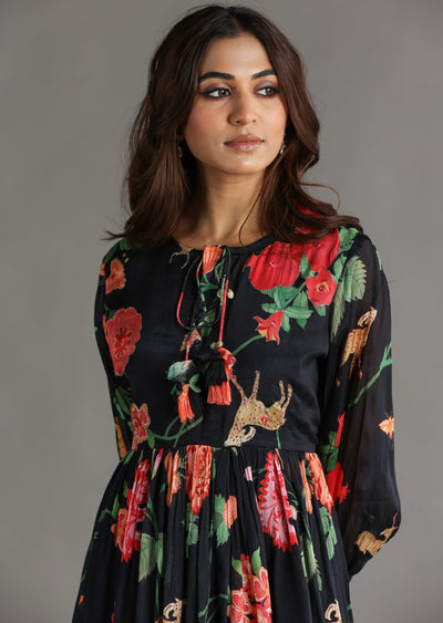 Black Chinnon Midi Dress