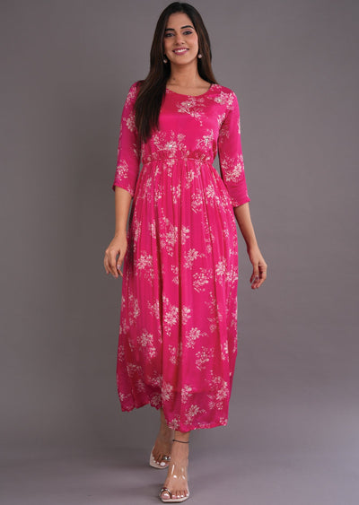 Rani Pink Chinnon Long Dress