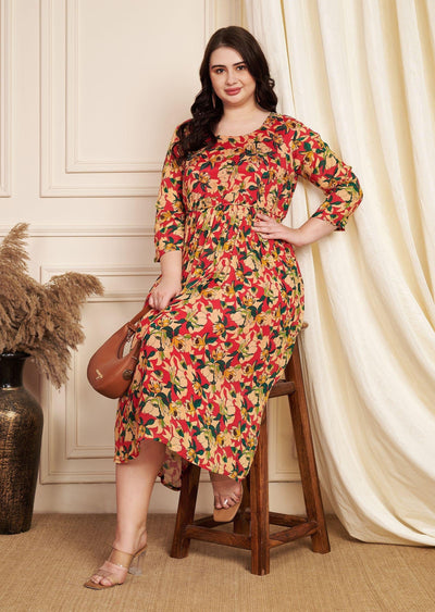 Rani Pink Chinnon Midi Dress