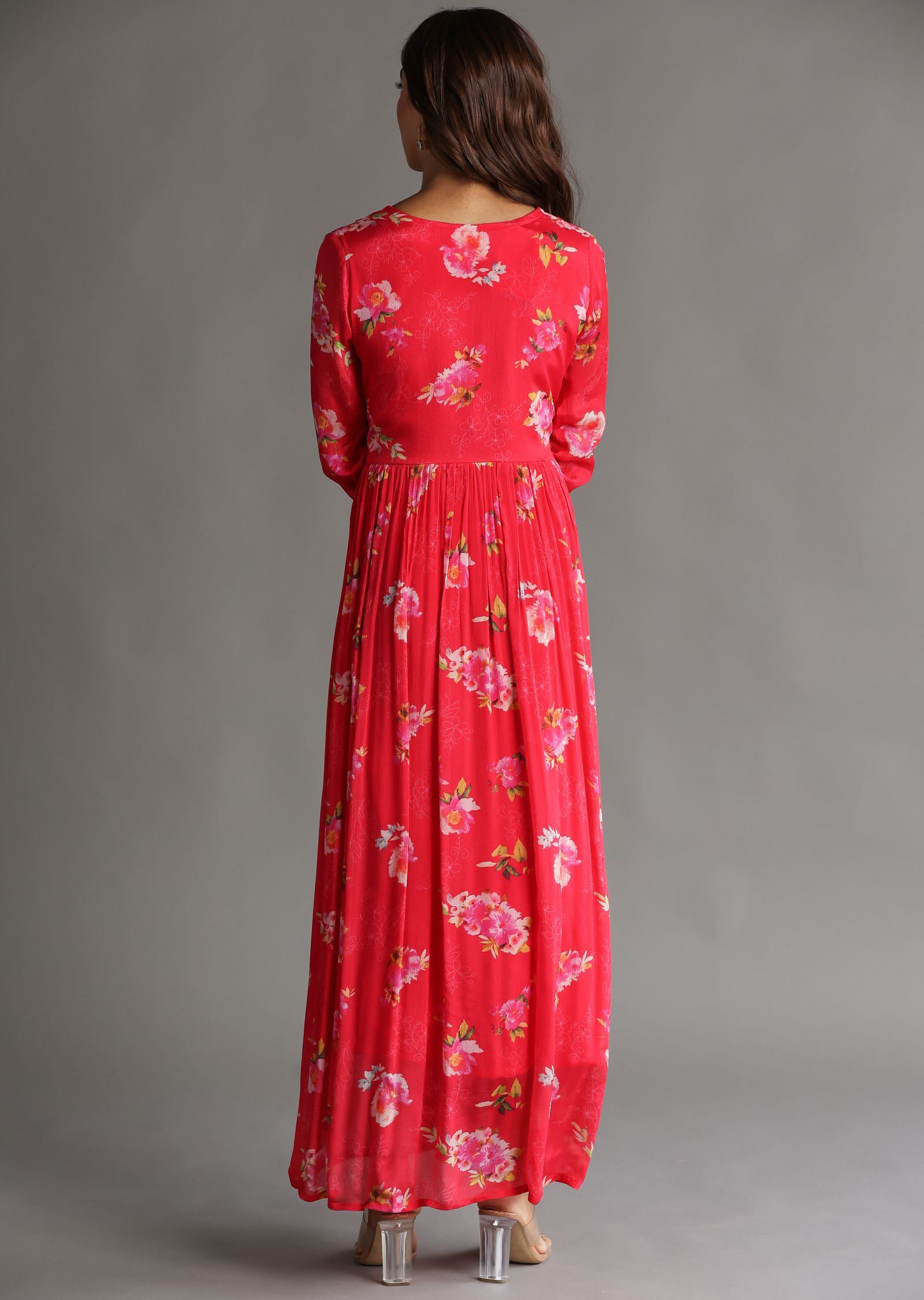 Rani Pink Chinnon Long Dress