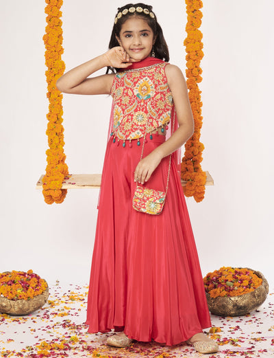 Rani Pink Crepe Gharara Set