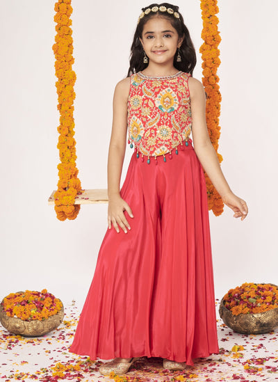 Rani Pink Crepe Gharara Set