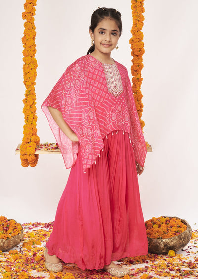 Rani Pink Chinnon Gharara Set