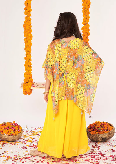 Yellow Chinnon Gharara Set