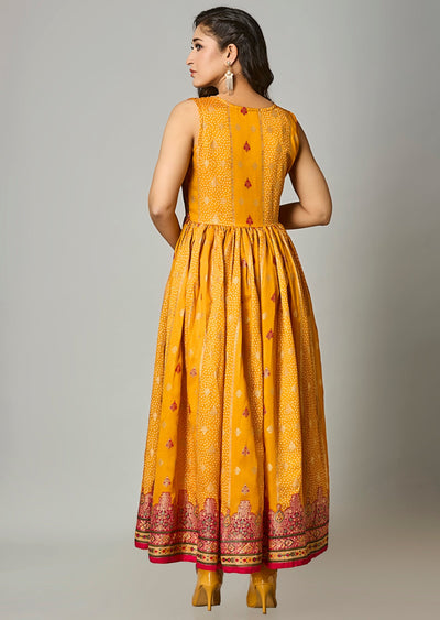 Mustard Silk Long Dress