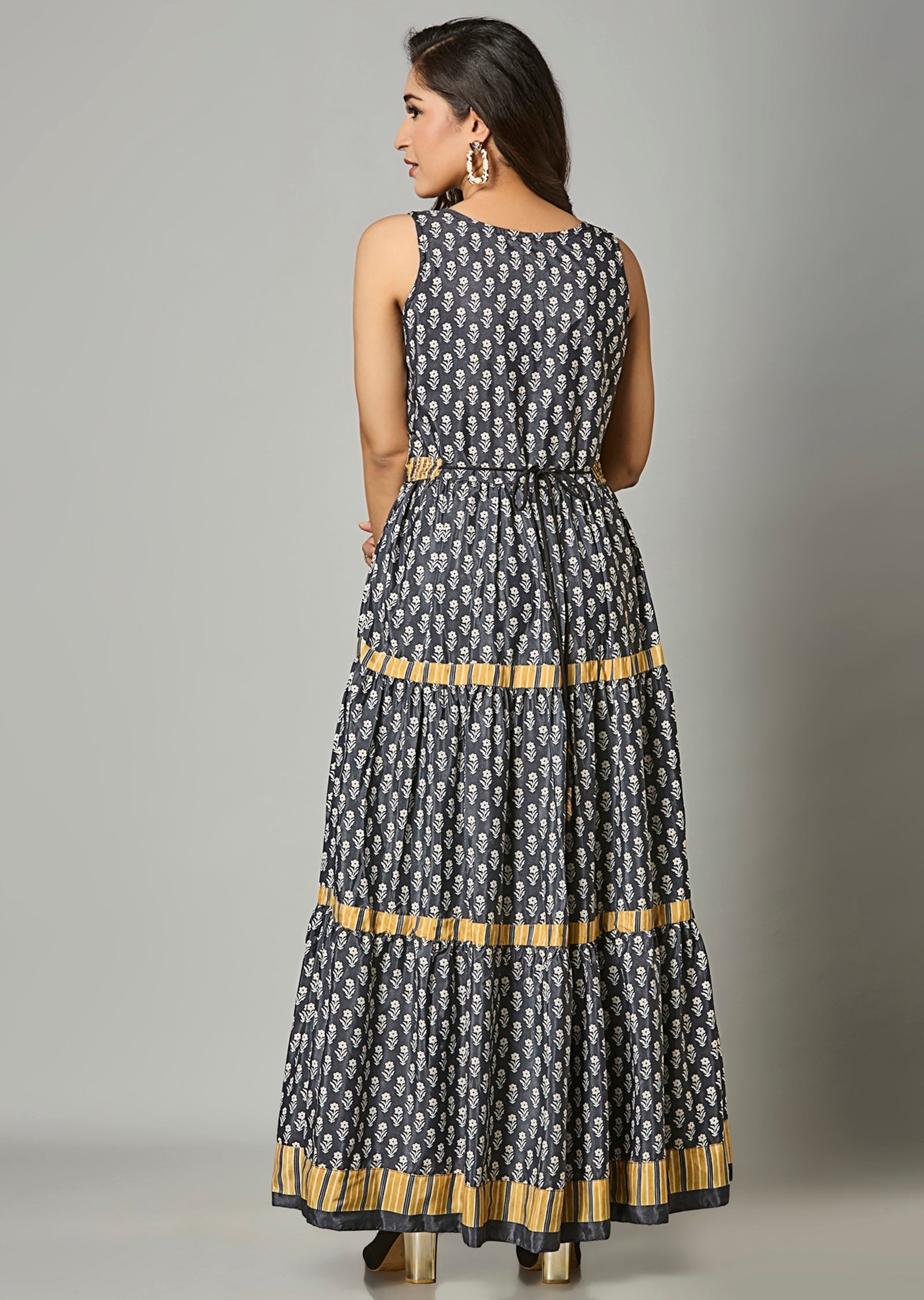 Black Satin Long Dress