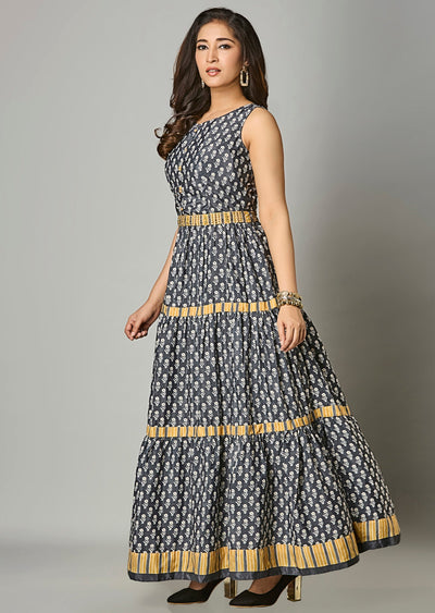 Black Satin Long Dress