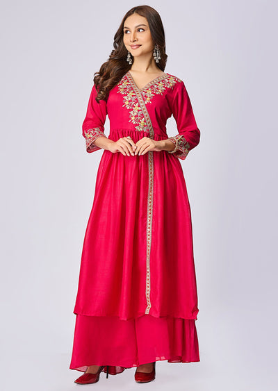 Rani Pink Anarkali Suit