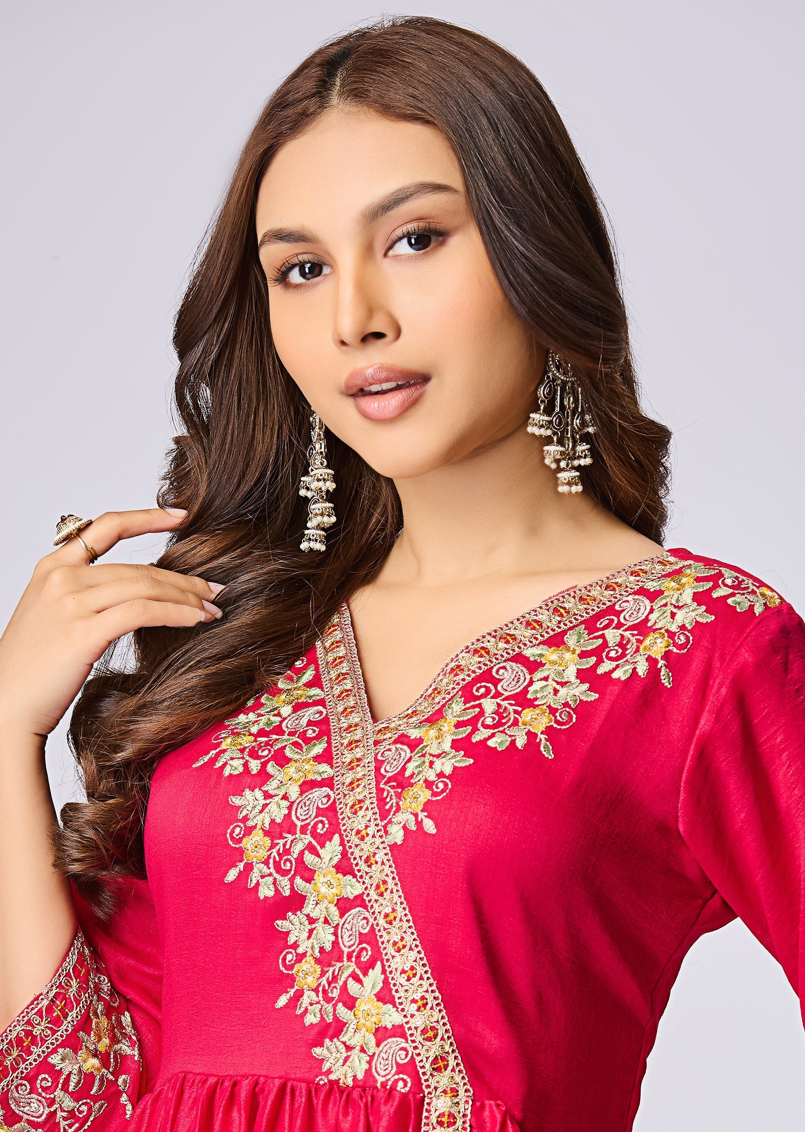 Rani Pink Anarkali Suit