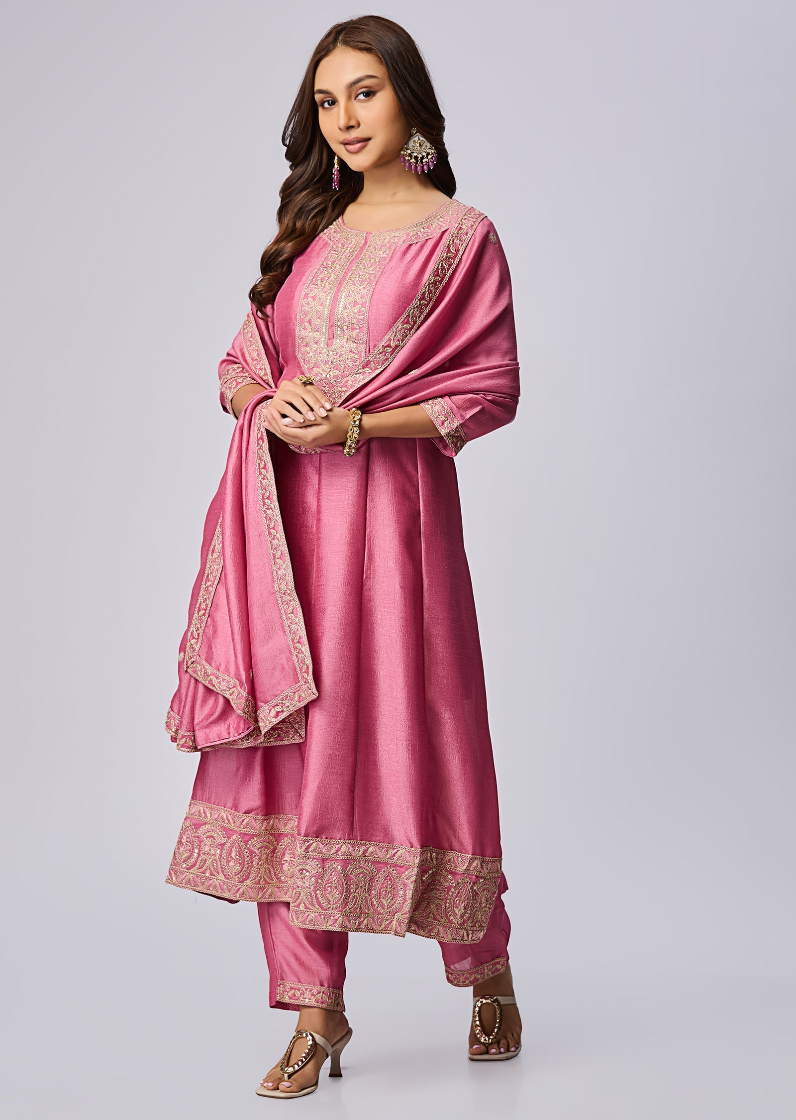 Pink Anarkali Suit
