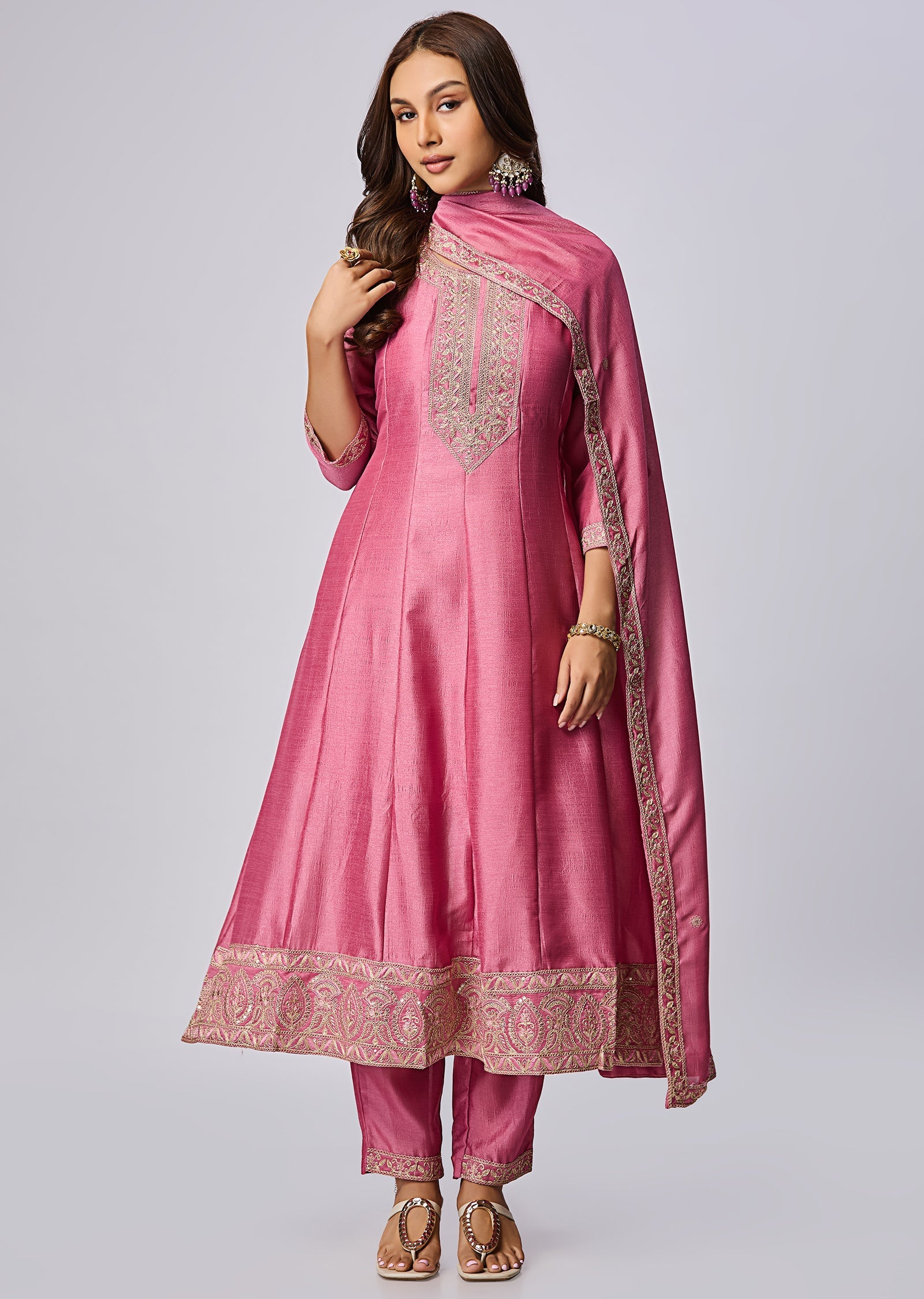 Pink Anarkali Suit