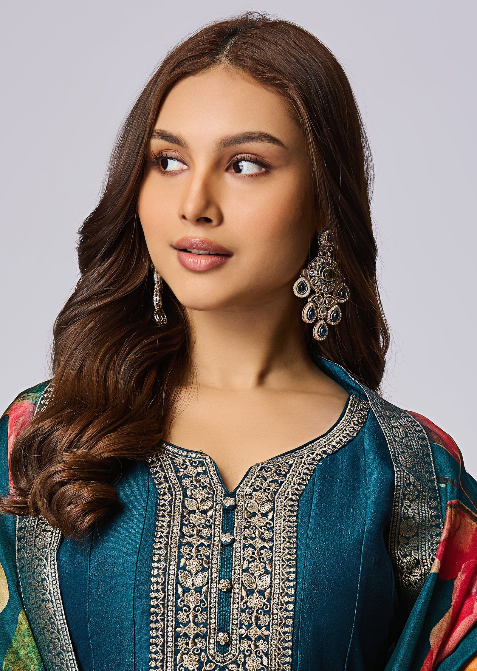 Green Silk Anarkali Suit