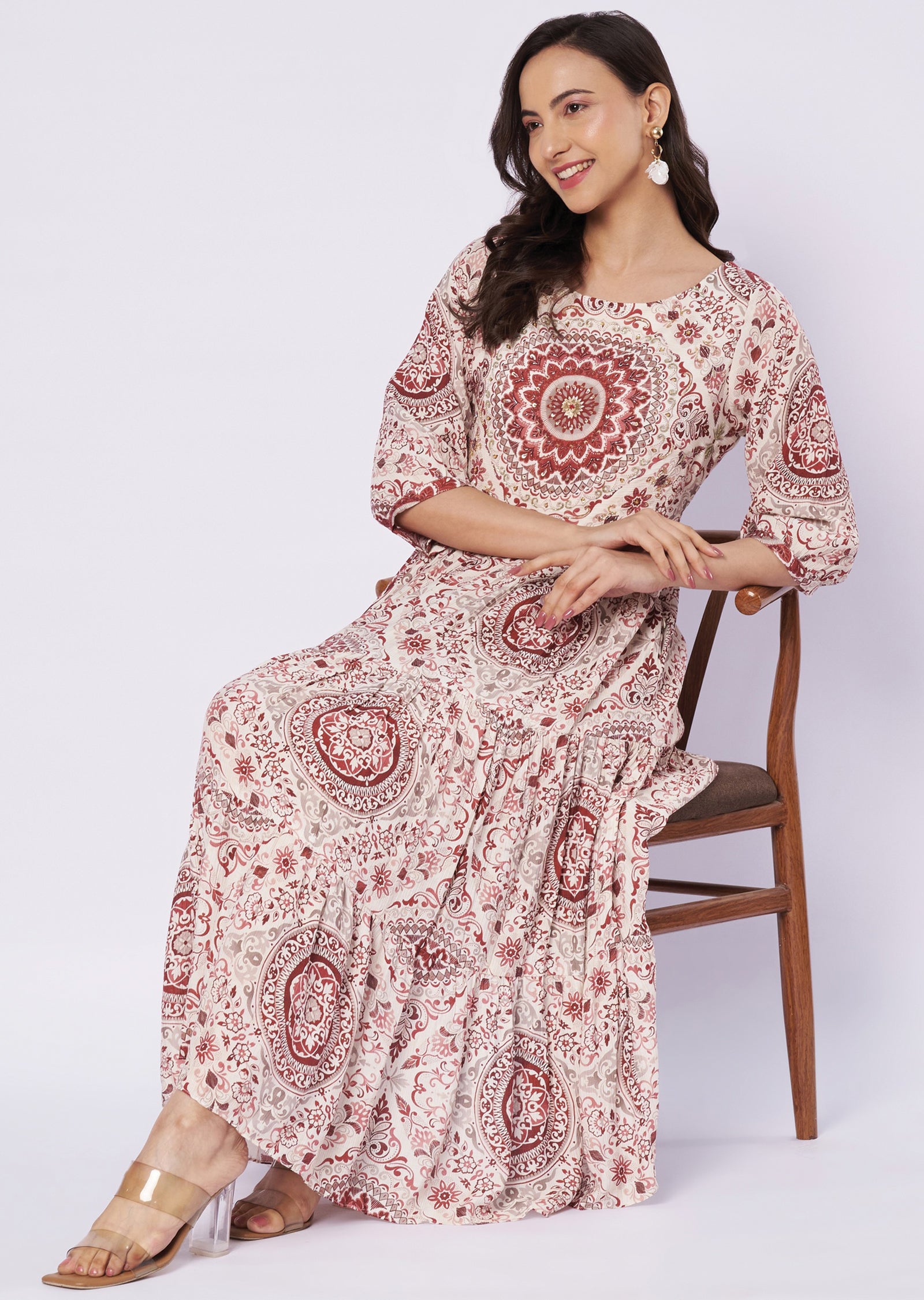 Off white crepe kurti