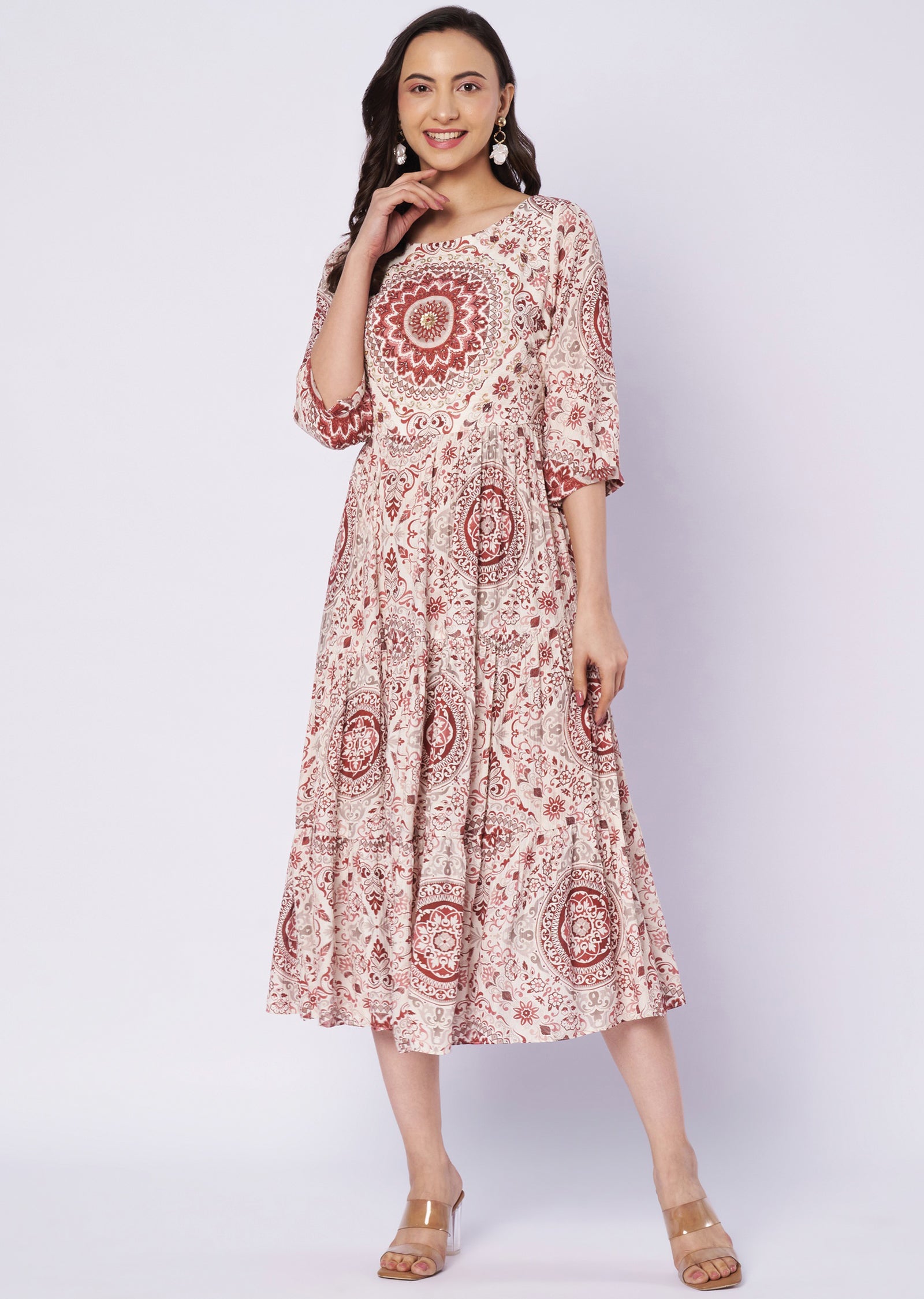 Off white crepe kurti