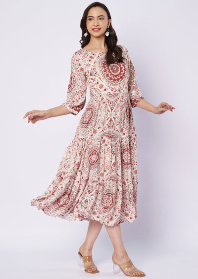 Off white crepe kurti