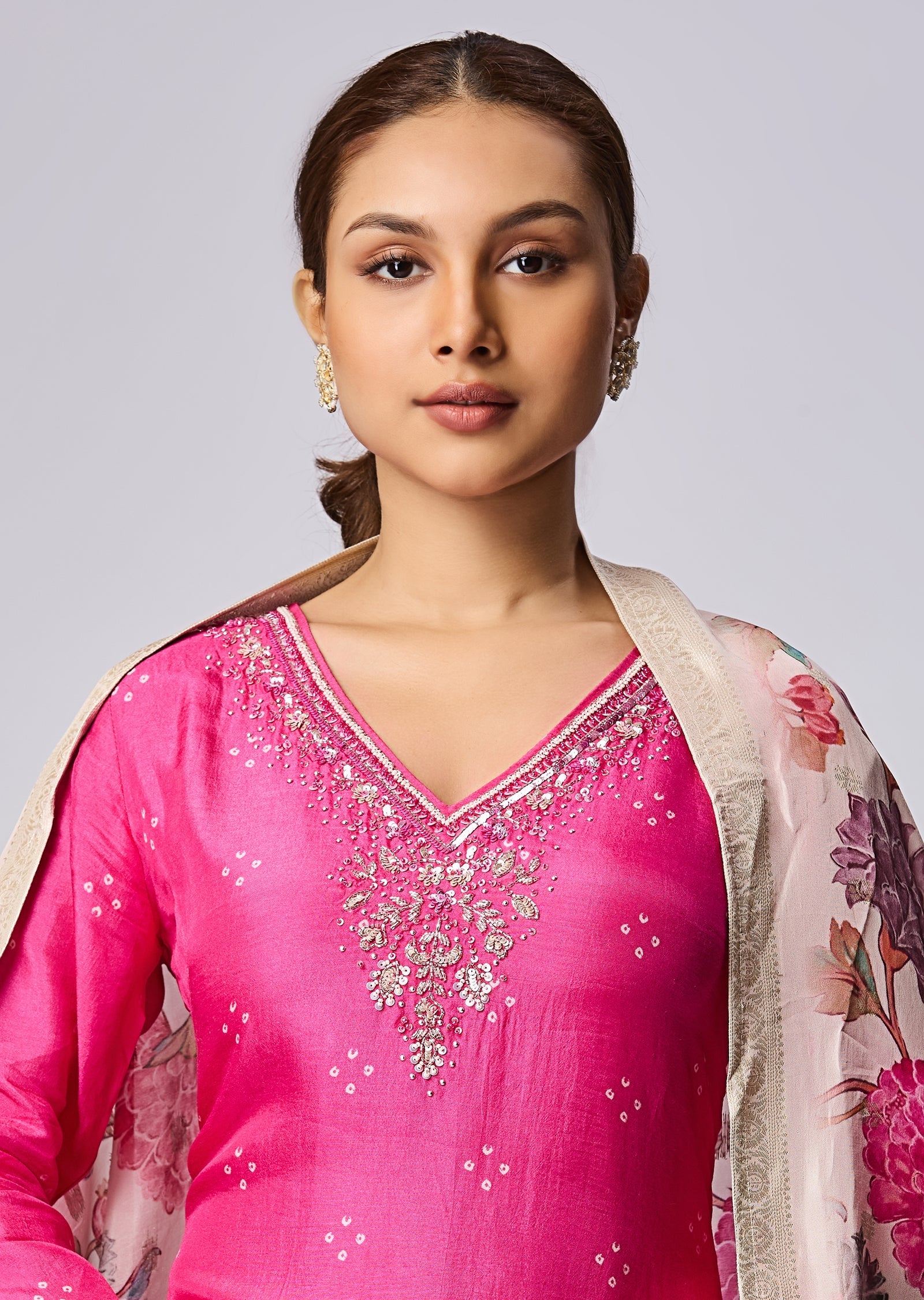 Rani Pink Silk Straight Cut Suit