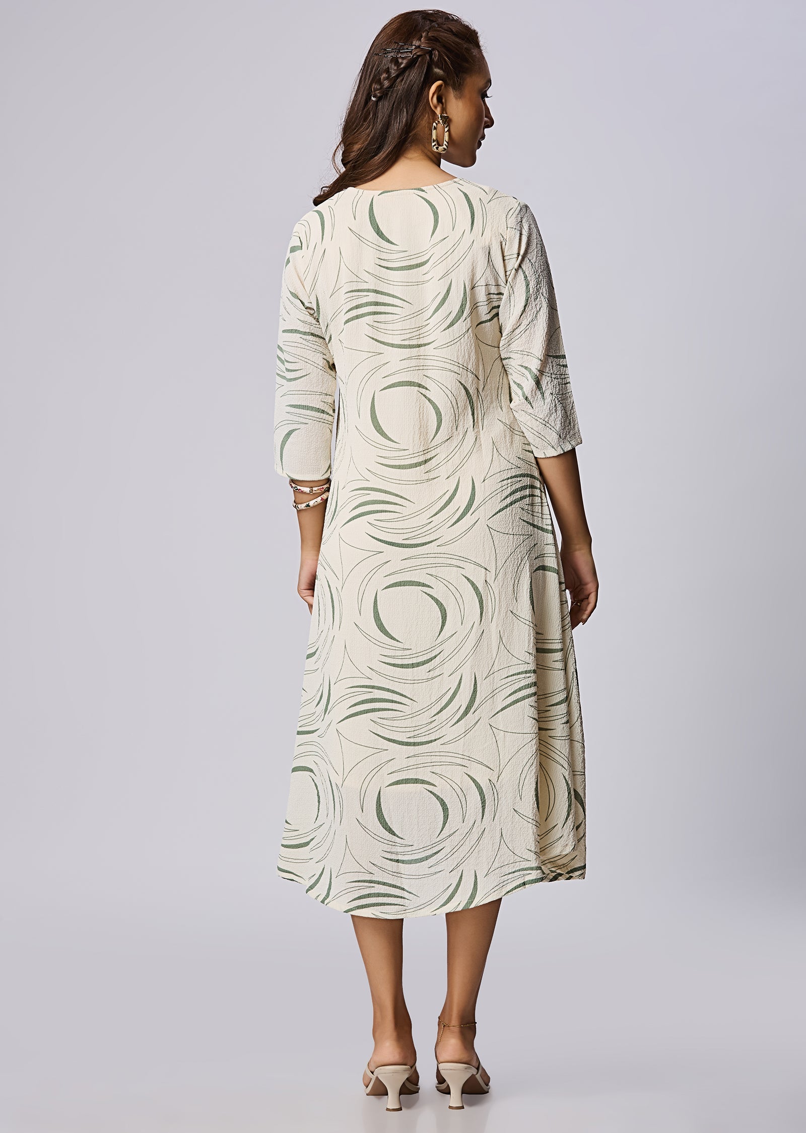 Mehendi Green Midi Dress