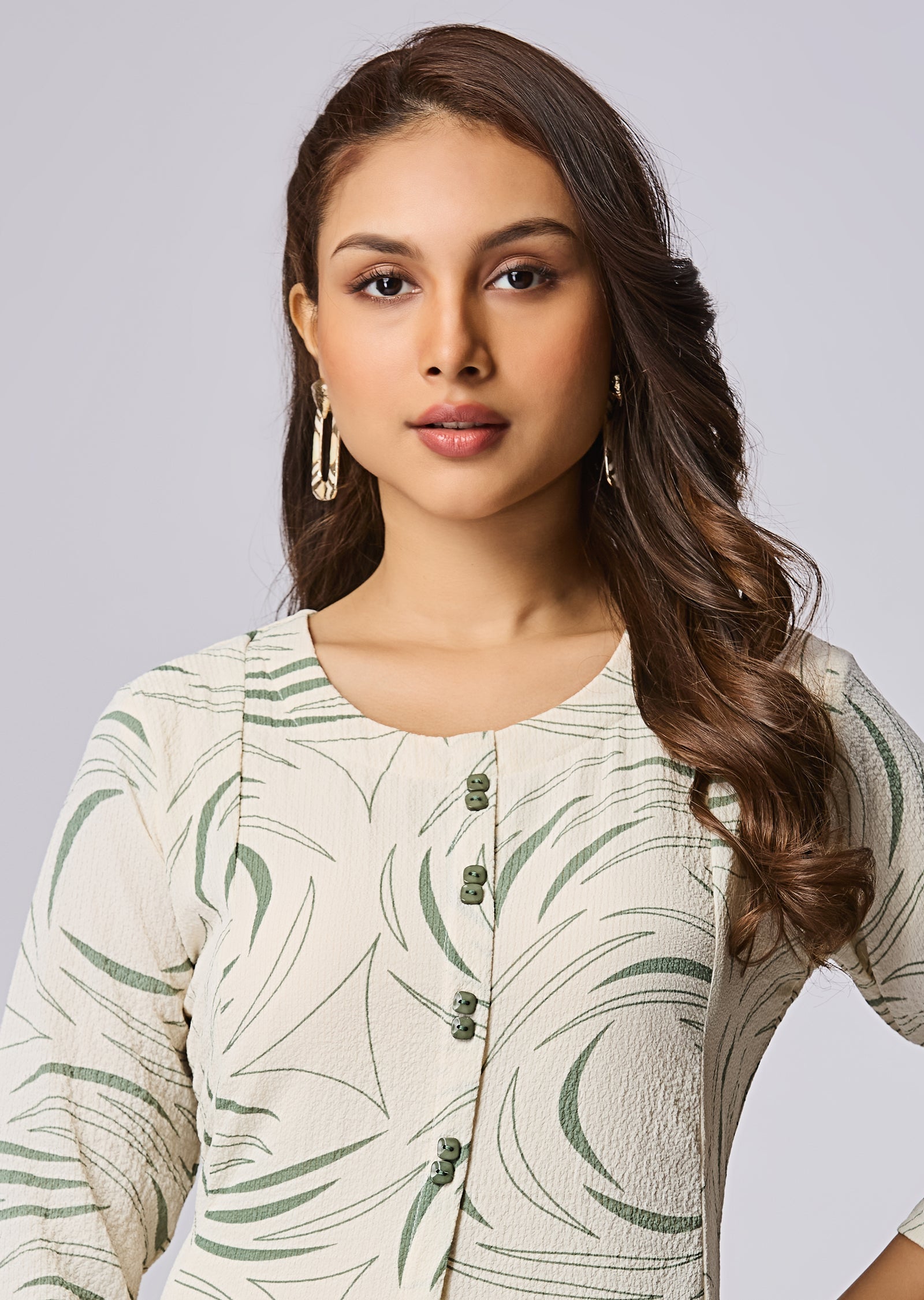 Mehendi Green Midi Dress