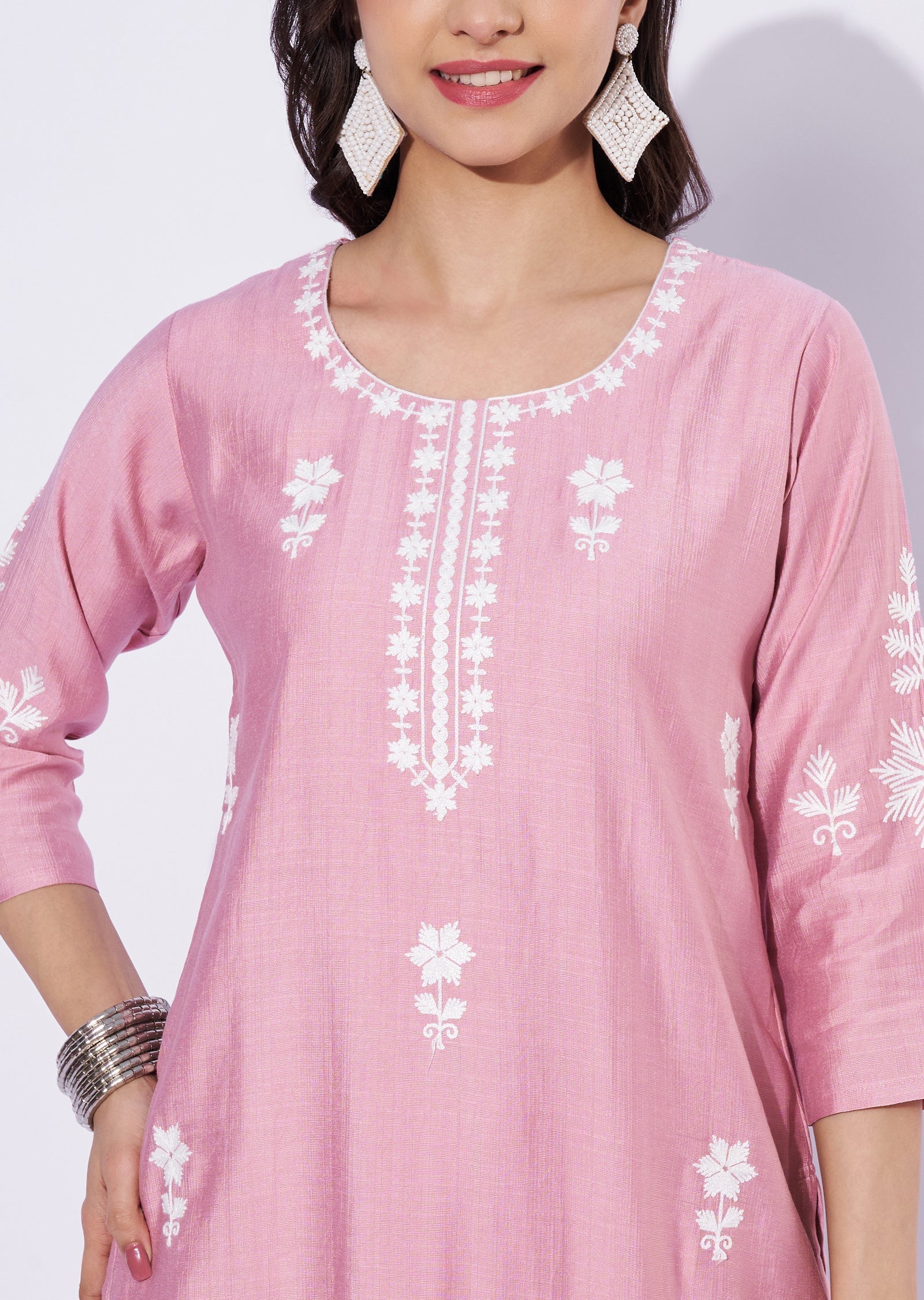 Dusty Pink Gold Straight Cut Top