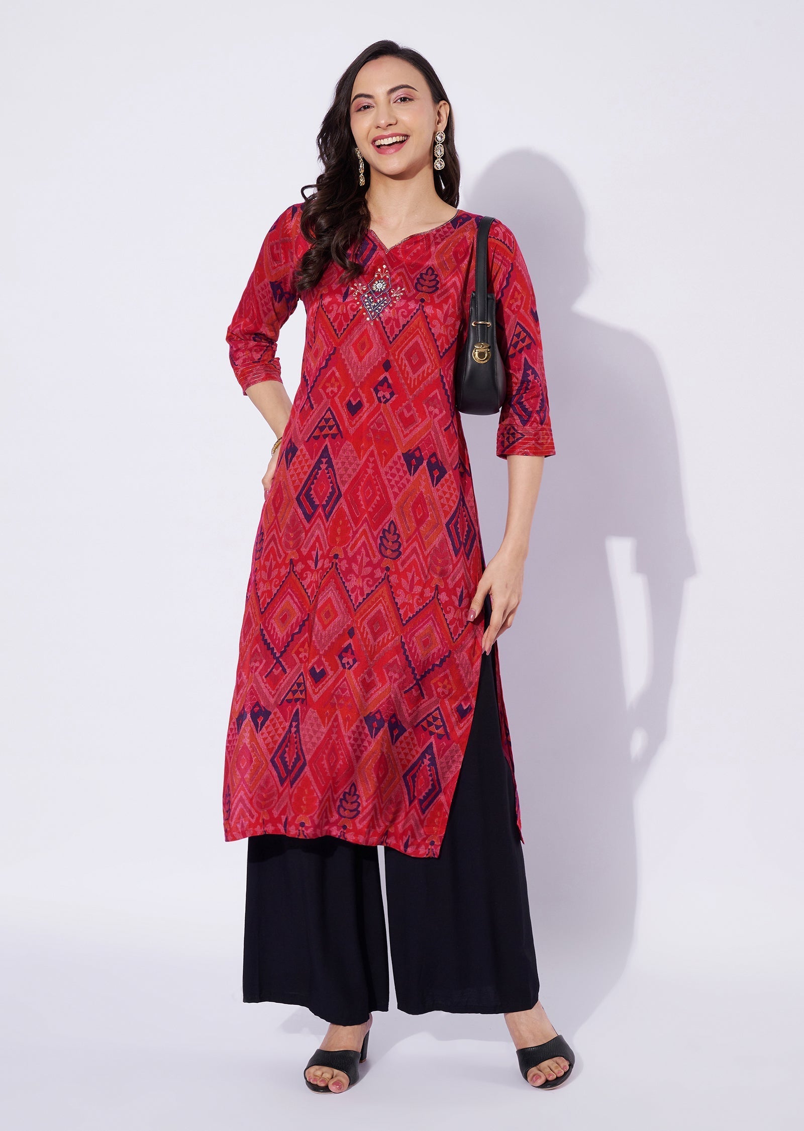 Rani Pink Muslin Straight Cut Top