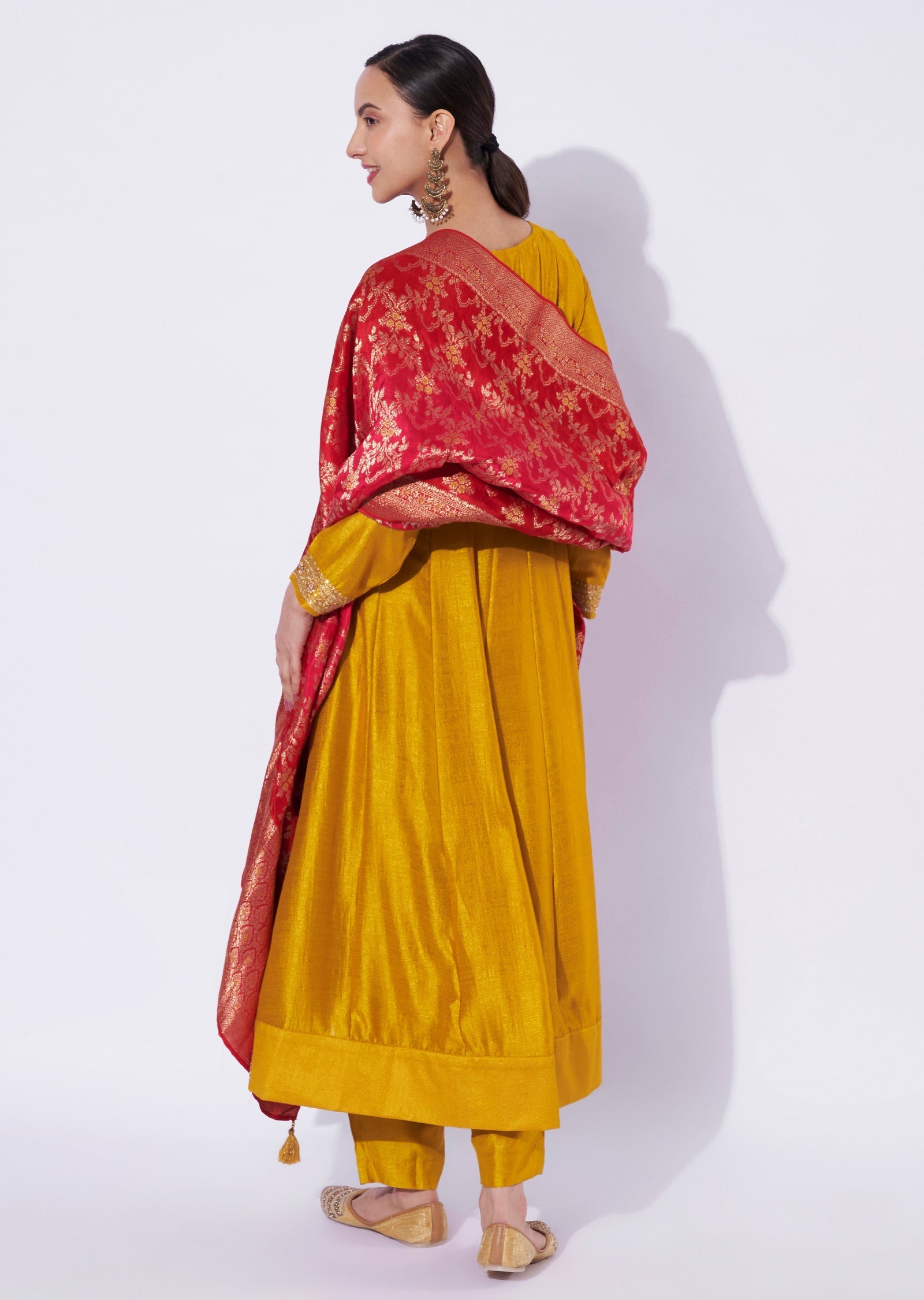 Yellow Georgette Anarkali Suit