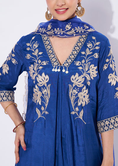 Ink Blue Kurti Set