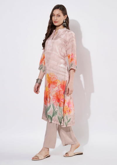 Peach Straight cut set