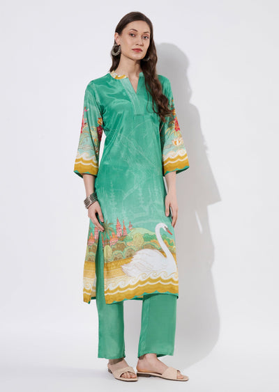 Green Straight cut set