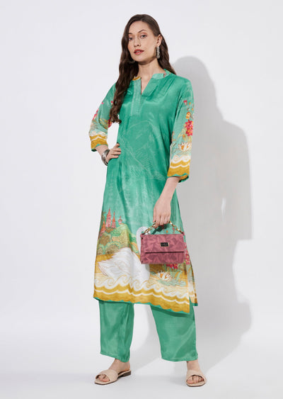 Green Straight cut set