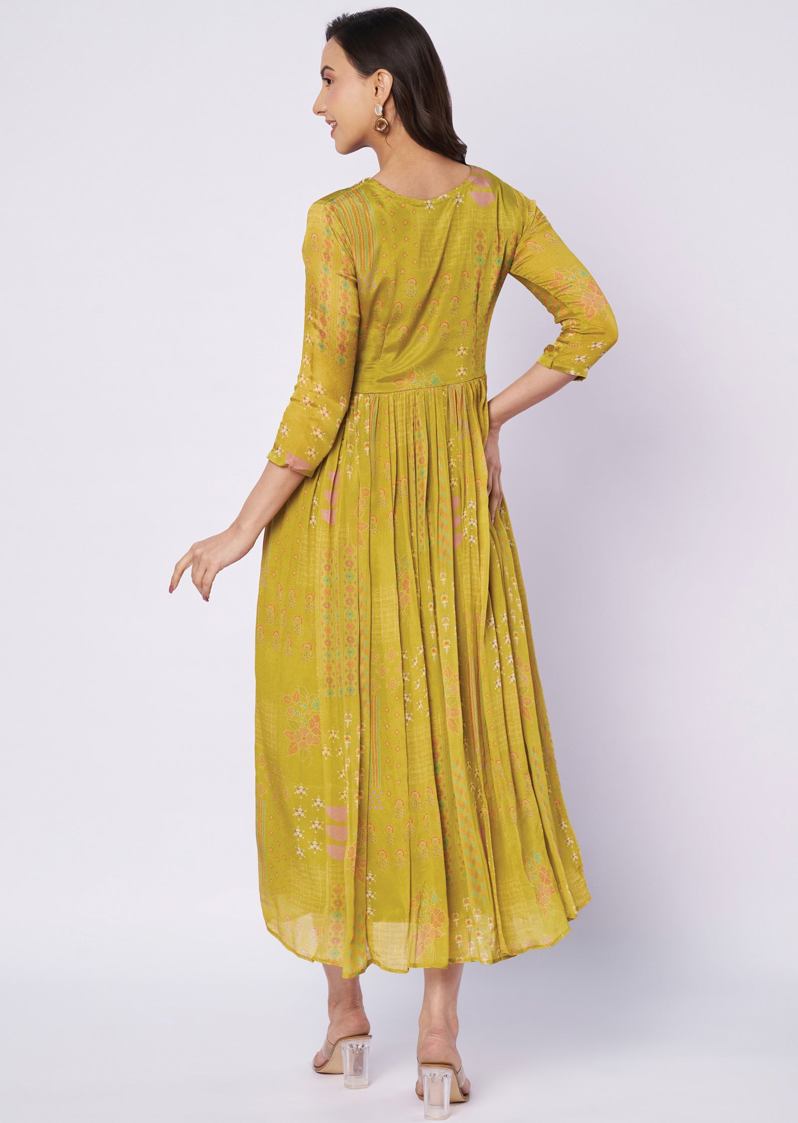 Mustard Chinnon kurti