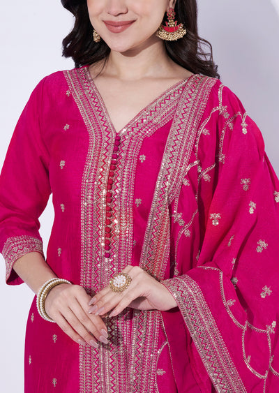 Rani Pink Straight Cut Suit