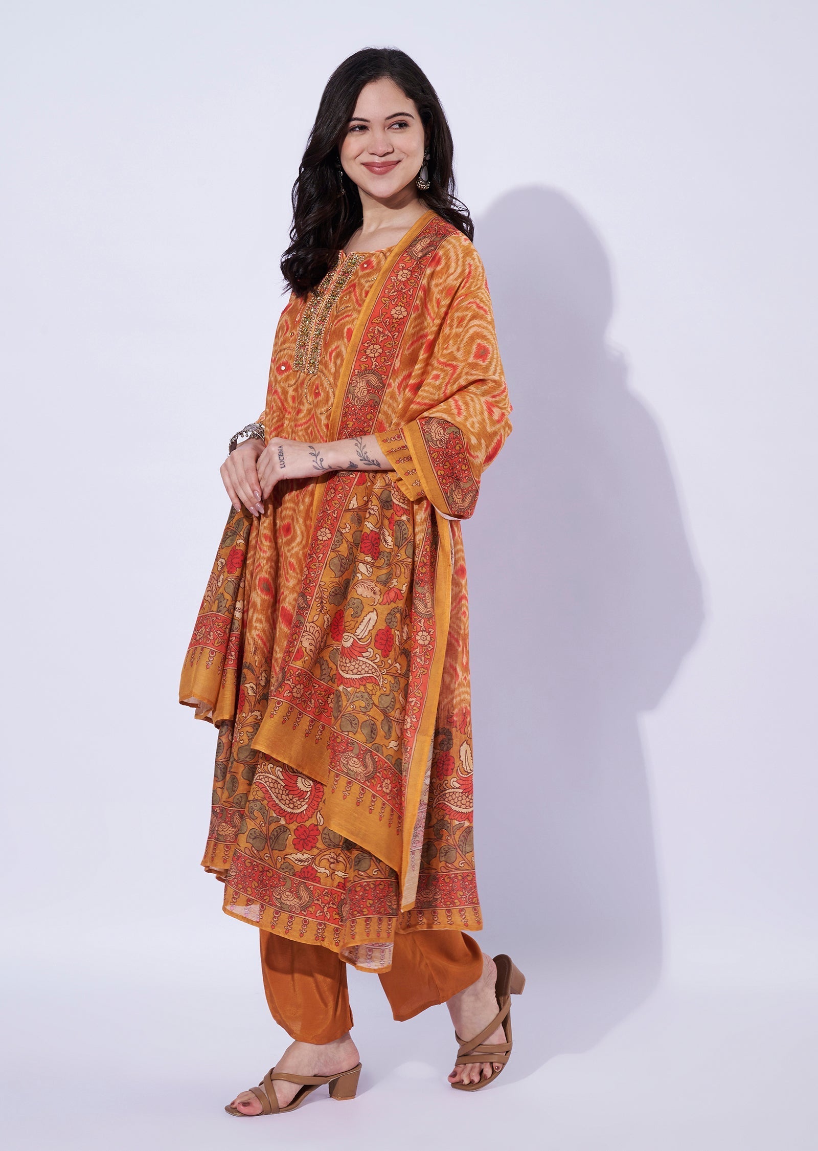 Rust tissue Anarkali