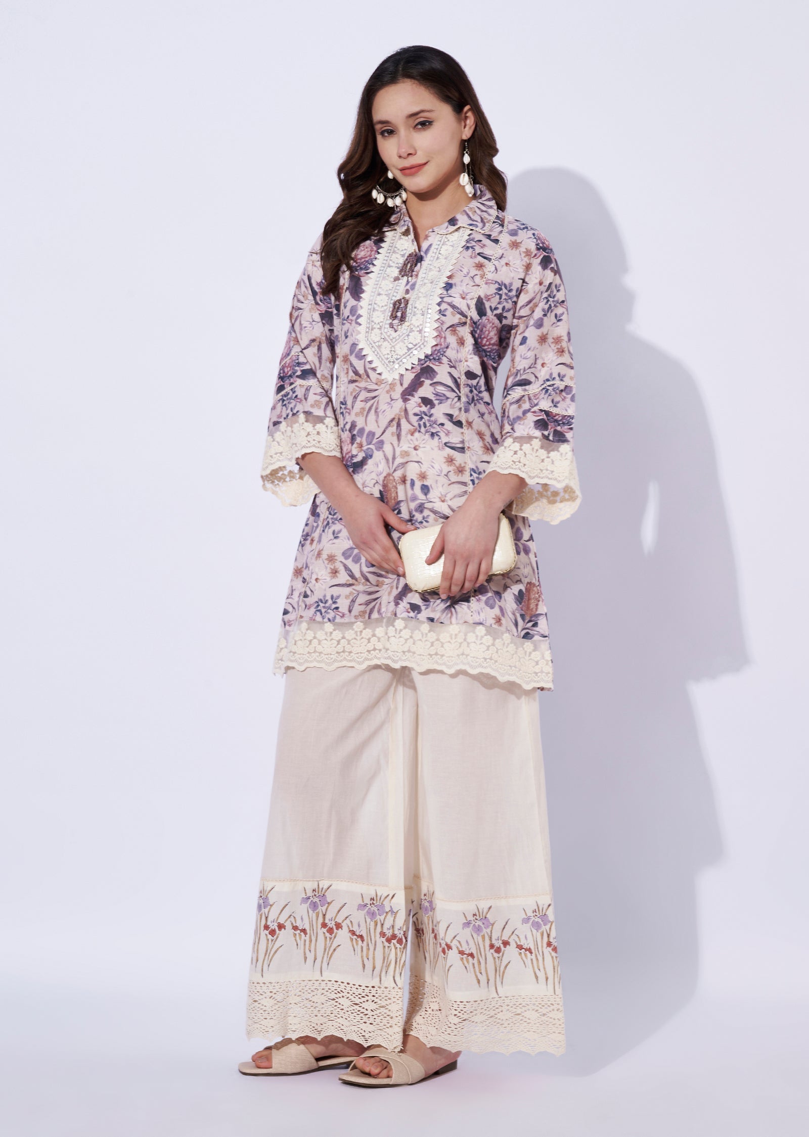 Lavender Sharara Set