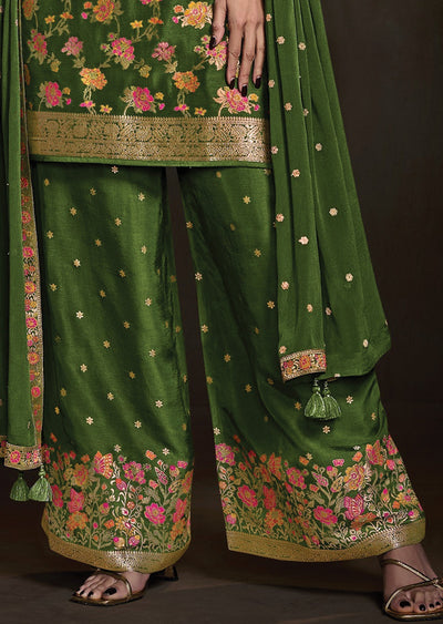Green Silk Sharara