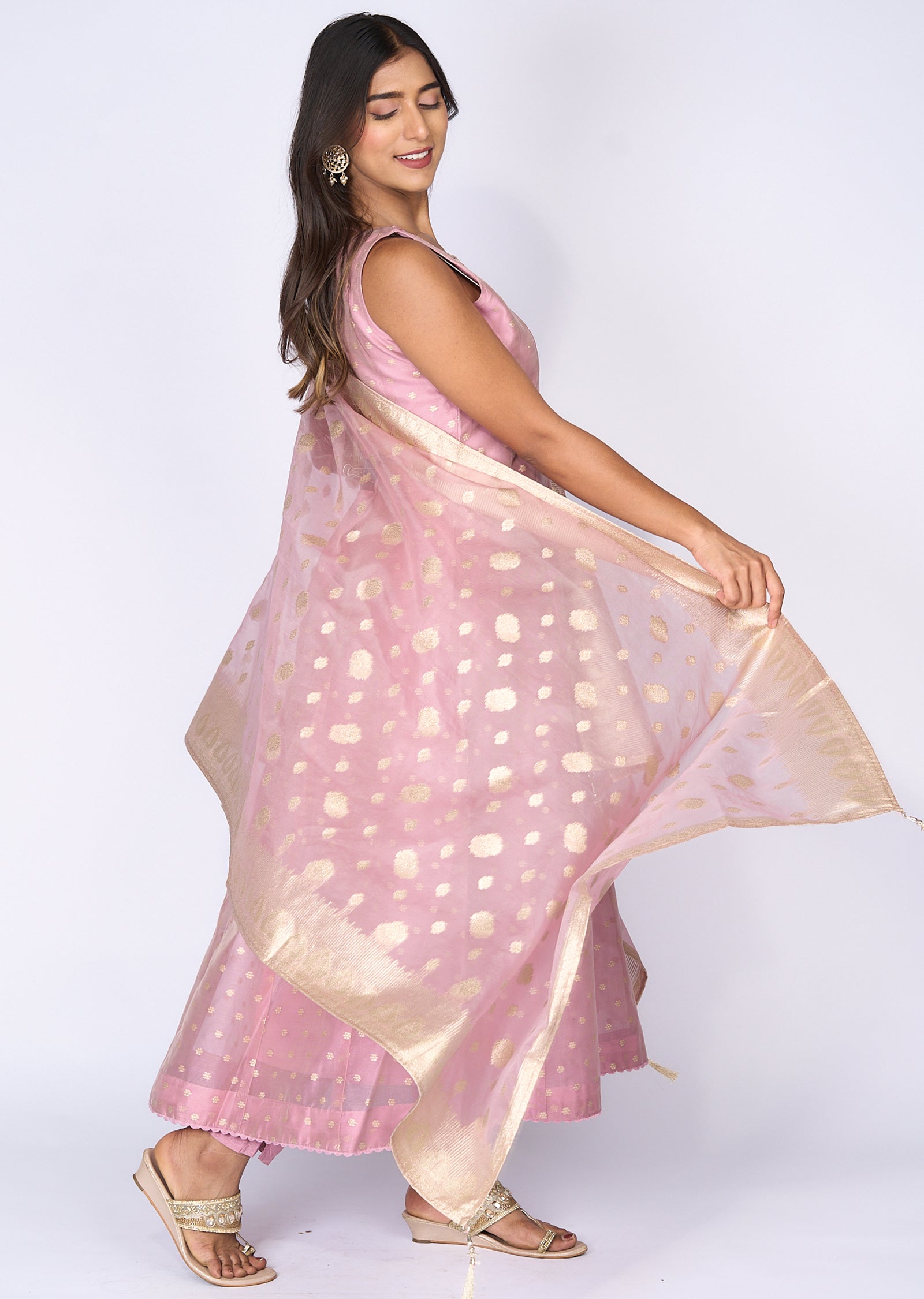 Pink Georgette Anarkali