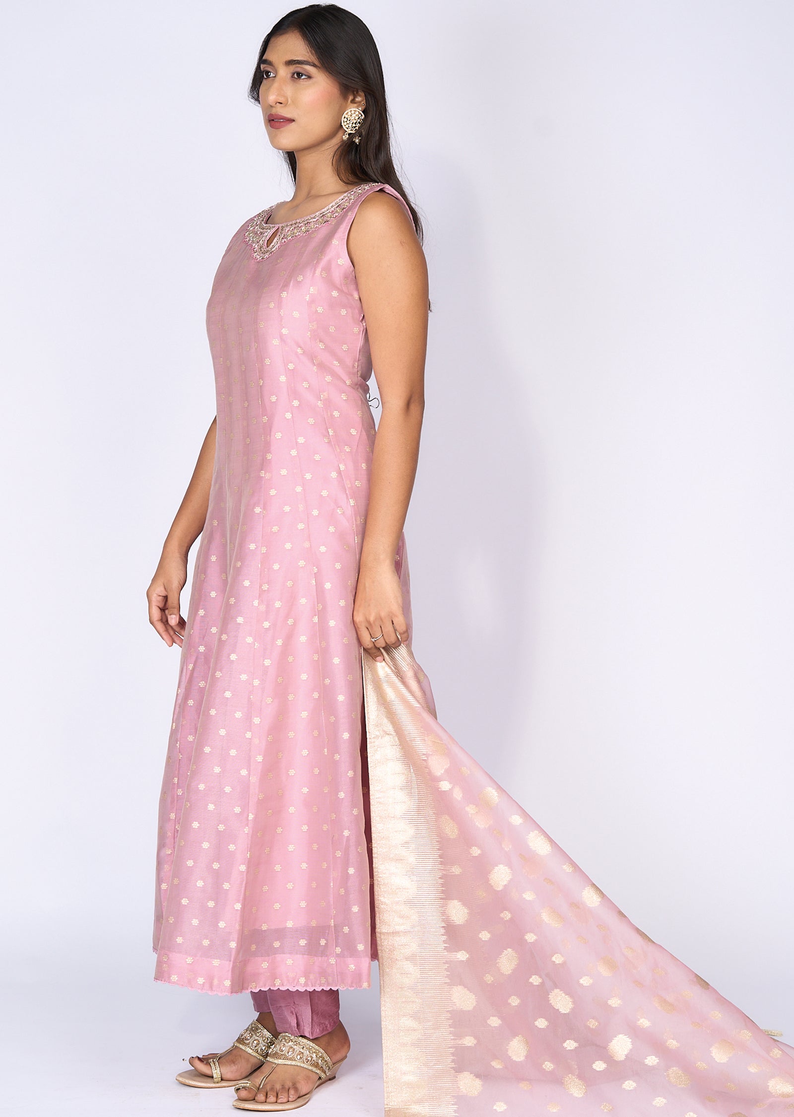 Pink Georgette Anarkali