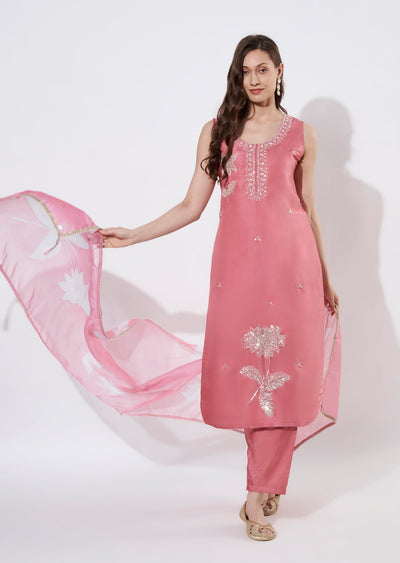 Light Pink Straight cut suit